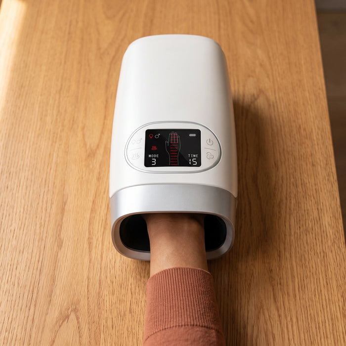 The heated hand massager — It ends the session itself