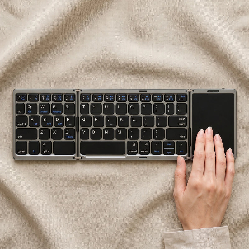 Foldable Keyboard — No mouse travels with it
