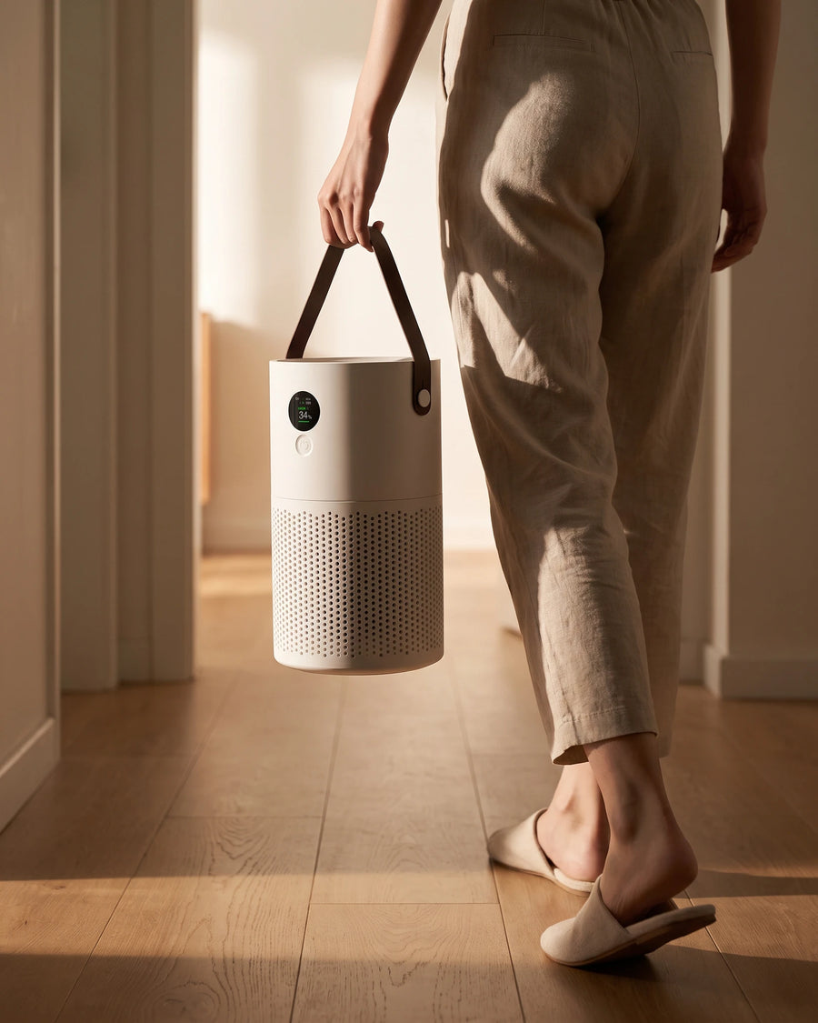 The portable air purifier — Between rooms