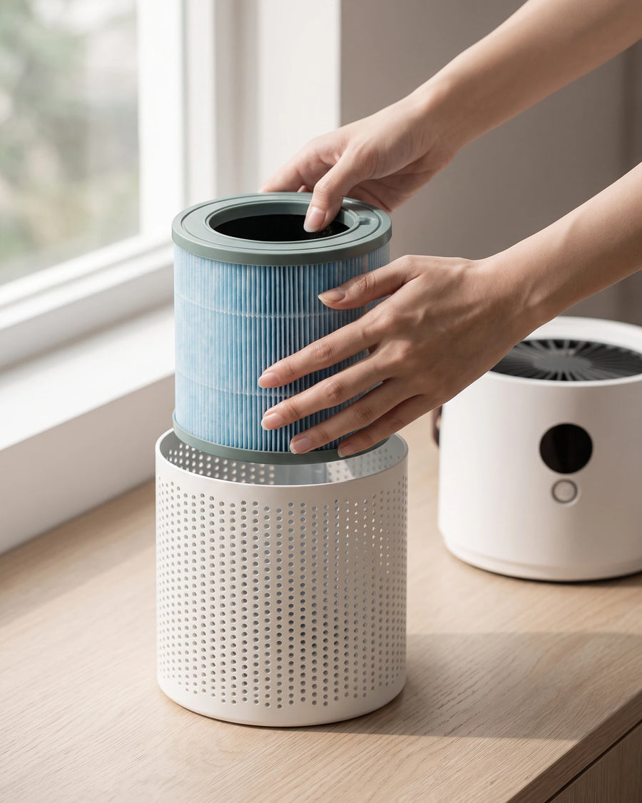 The portable air purifier — One cartridge