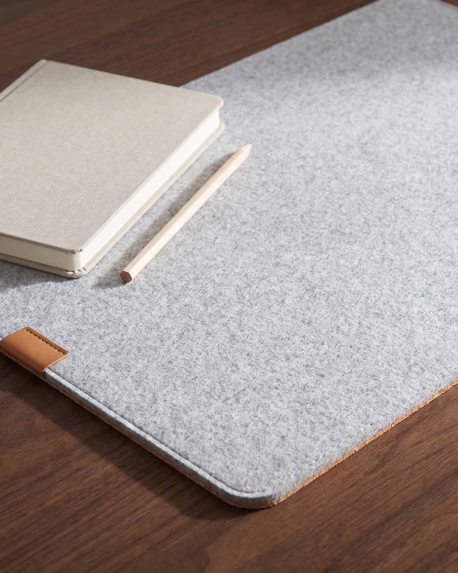 Close enough to read the felt texture