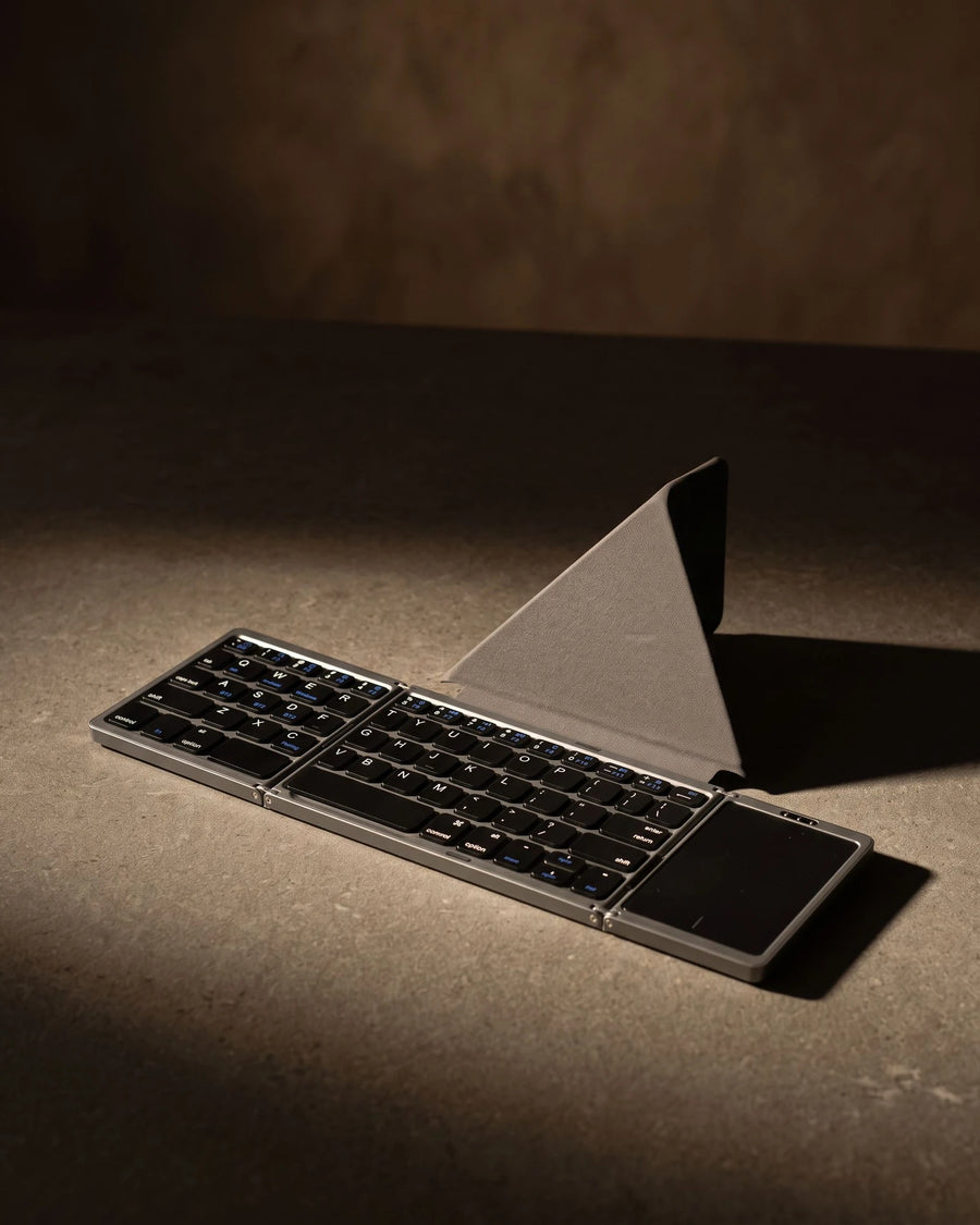 The folding keyboard — And a cover, if you want one
