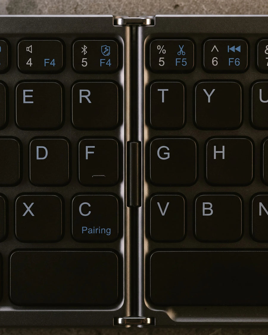 The folding keyboard — Two lines