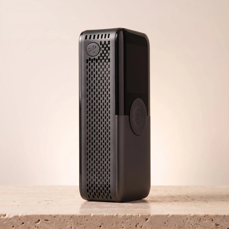 The cordless tire inflator — side