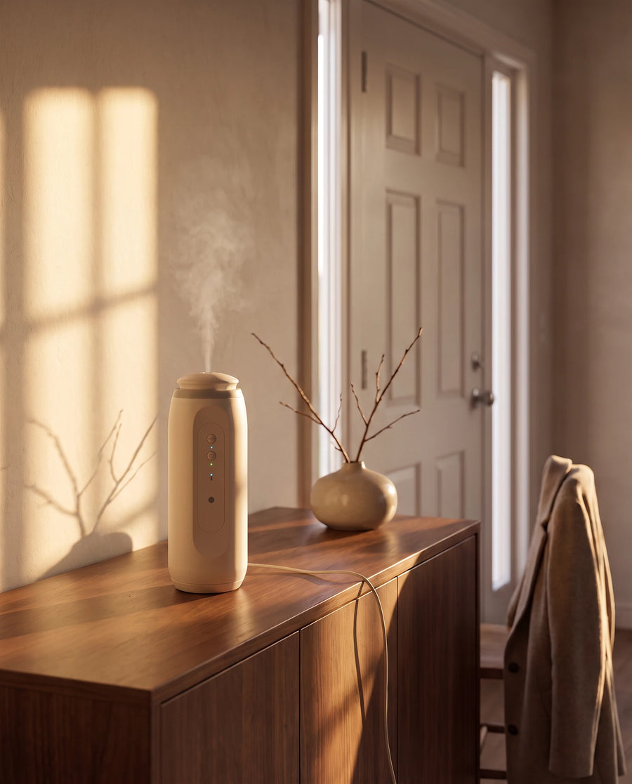 The waterless diffuser — An hour before people arrive