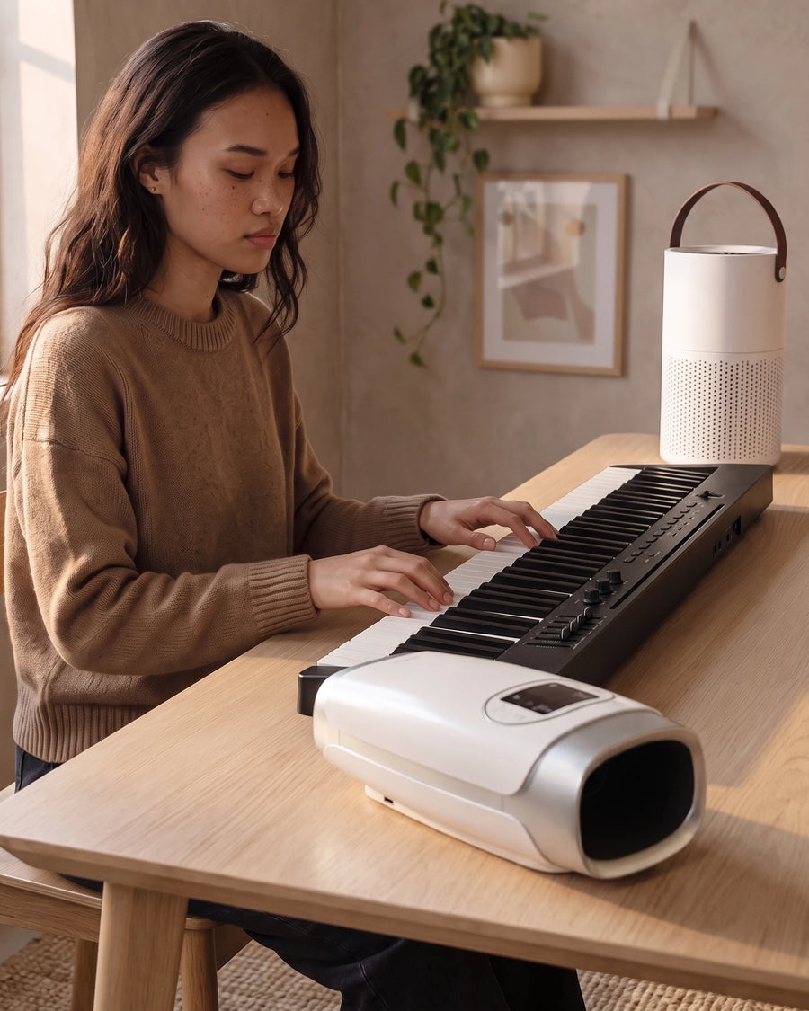 The heated hand massager — Halfway through something long