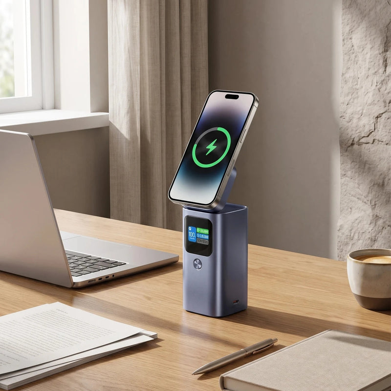 Magnetic Power Bank — At the desk