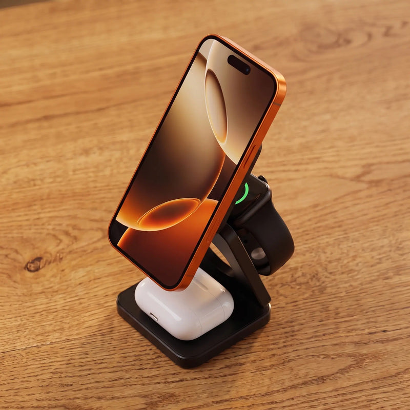 Foldable Charging Stand — One dock, three devices
