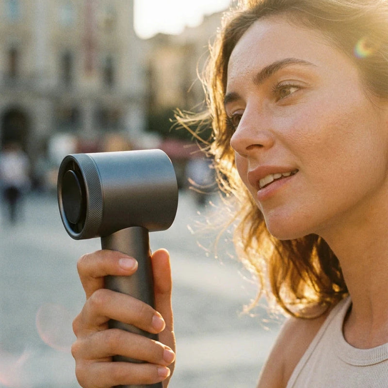 Handheld Turbo Fan — On the move