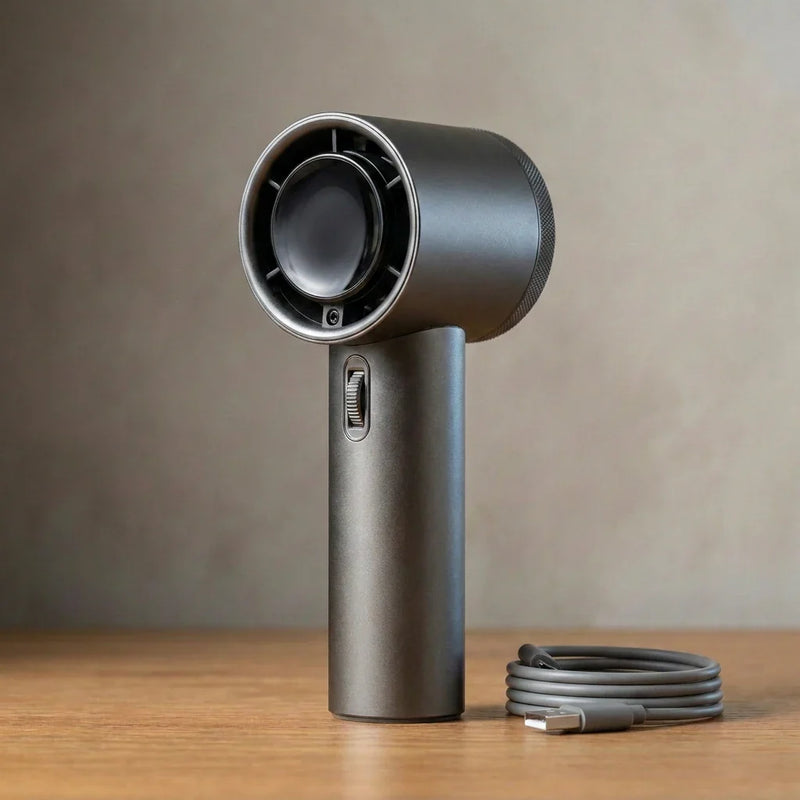 Handheld Turbo Fan — Lasts the day