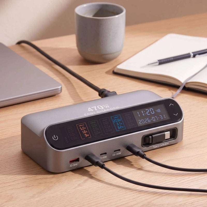 GaN Charging Station — At the desk, all day