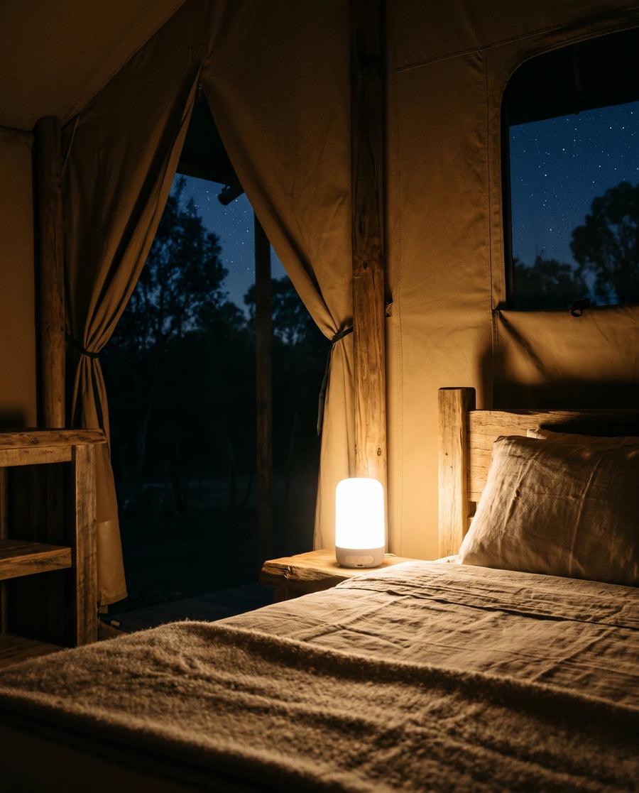 The bedside lamp — A quiet retreat