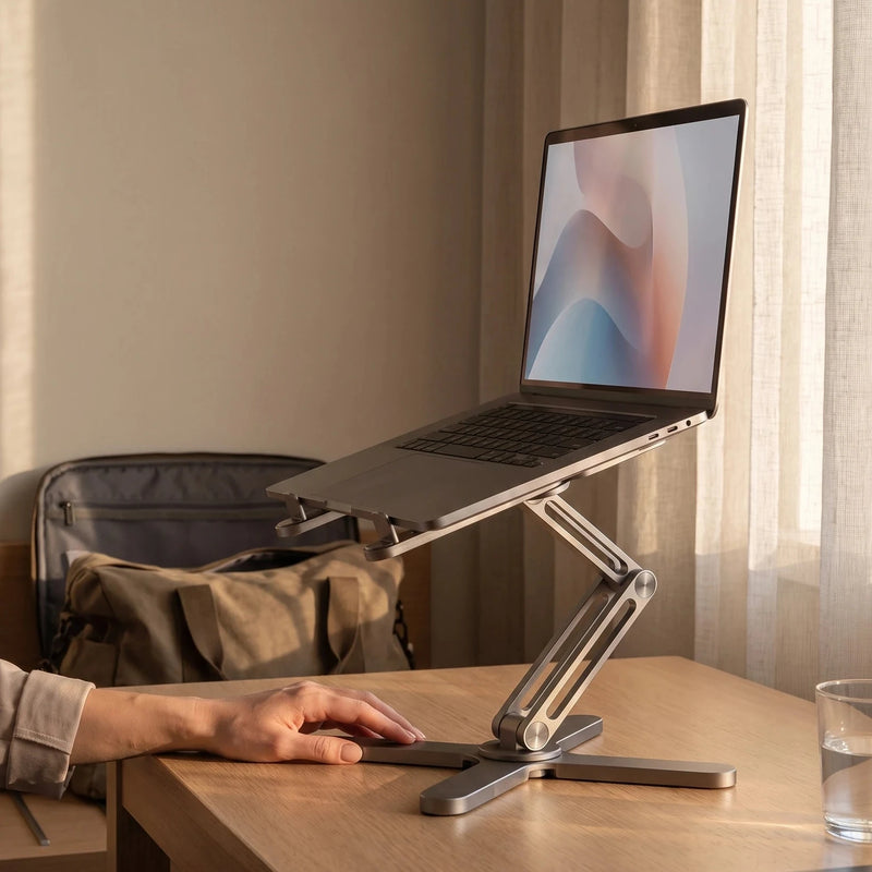 Swivel Laptop Stand — Away from the desk