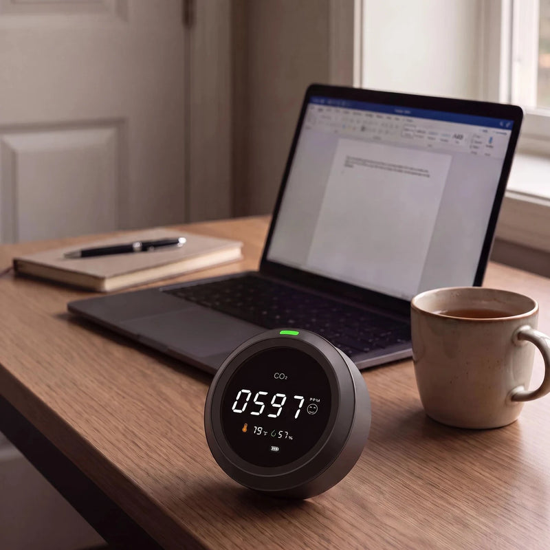 CO₂ Air Quality Monitor — The room you work in, door shut