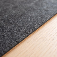 Felt & Cork Desk Mat — The edge is stitched, not cut