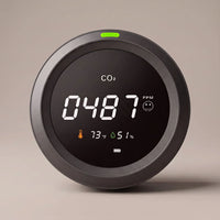 CO₂ Air Quality Monitor — Three readings, one face