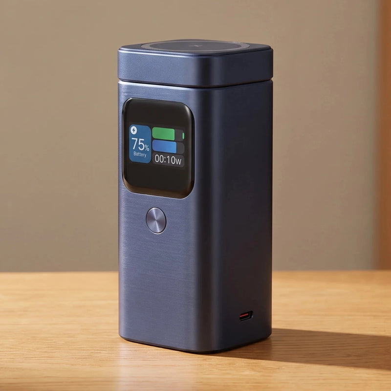 The magnetic power bank in Midnight Blue