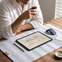 Felt & Cork Desk Mat — When the cup comes down