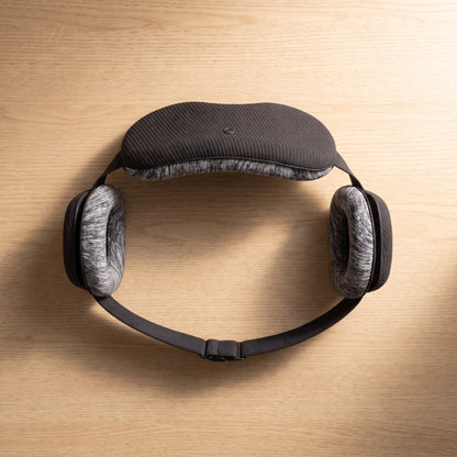 Fine Silence — top-down flat-lay of the open mask