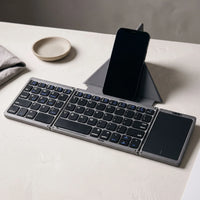 The folding keyboard in Graphite with Case