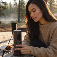 Burr Coffee Grinder — A campsite before the sun's up