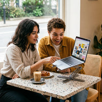 Swivel Laptop Stand — Sharing the screen