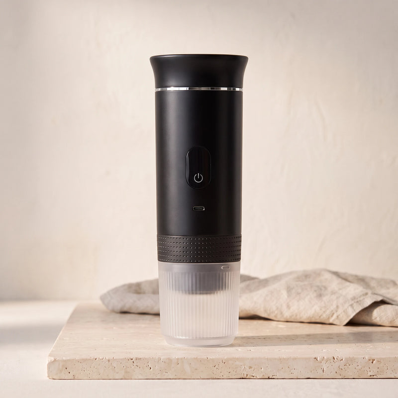 The portable espresso maker in Matte Black
