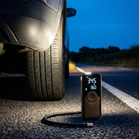 Cordless Tire Inflator — A dark shoulder, an hour from home